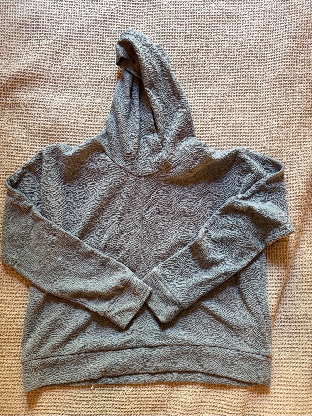 Women's Textured Hooded Pullover Sweatshirt - Heather Gray